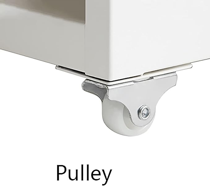 10-Drawer File Cabinet Metal Mobile File Cabinet with Wheels Filing Cabinet Under Desk for Home/Office(Color:White)