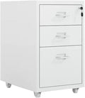 File Cabinet Tin Storage Data Storage Cabinet Under Desk with Lock Mobile Drawer Cabinet (Color : White)