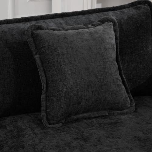L Shaped Sectional Sofa Cloud Couch for Living Room 78 Chenille Comfy Boucle Modular loveseat Sofa Modern Upholstery Sofas with Ottoman &amp Memory Foam Black