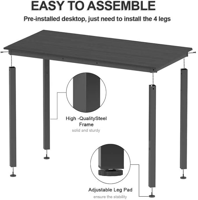 Weehom Computer Desk Home Office Writing Desk Study Laptop/Dining Table
