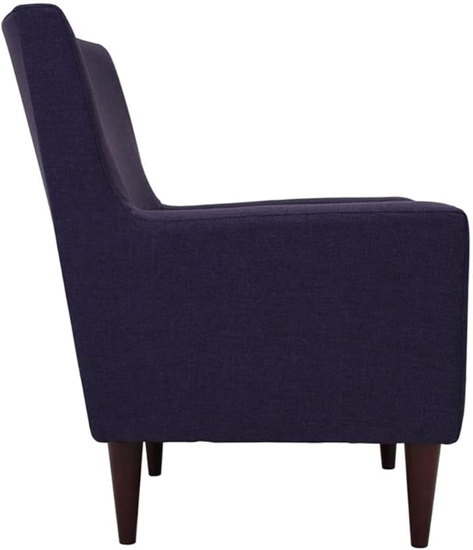 Pemberly Row Traditional Fabric Arm Chair 34.5 in H x 28 in W x 30 in D EPS Construction Eggplant Purple Finish Padded Seat Durable Accent Chair for Living Room or Home Office