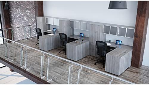 Lorell Weathered Charcoal Laminate Desking Pedestal - 3-Drawer