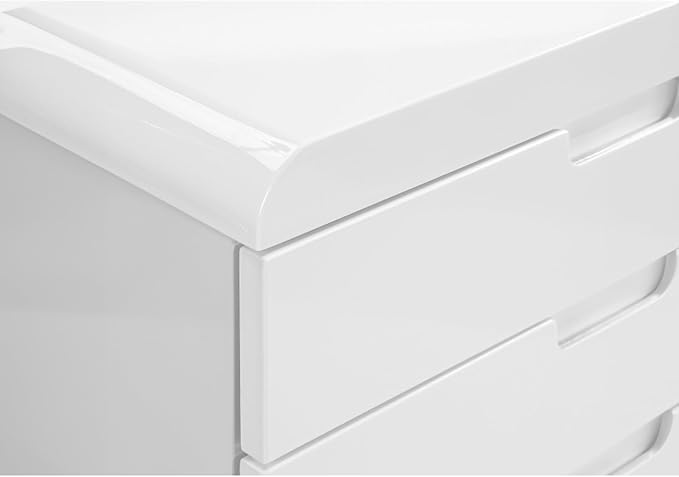 Rolling Mobile File Storage Cabinet with Smooth Drawer Glides 3 Drawer File Cabinet with Inset Drawer Handles Assembly Required