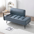 55 Sofa Couch for Living Room with 360° Swivel Side TableUpholstered Small Couches for Bedroom Office or Apartment (Grey)