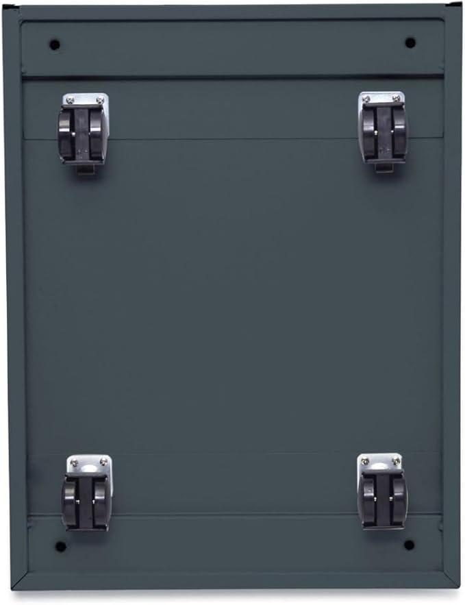 Alera PBBBFCH Three-Drawer Metal Pedestal File w/Full-Length Pull 14 7/8 x 19 1/8 Charcoal