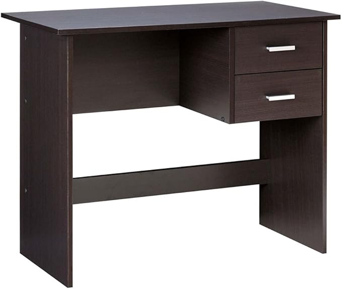 OneSpace Adina 2-Drawer Desk Small Writing Desk with Drawers Espresso