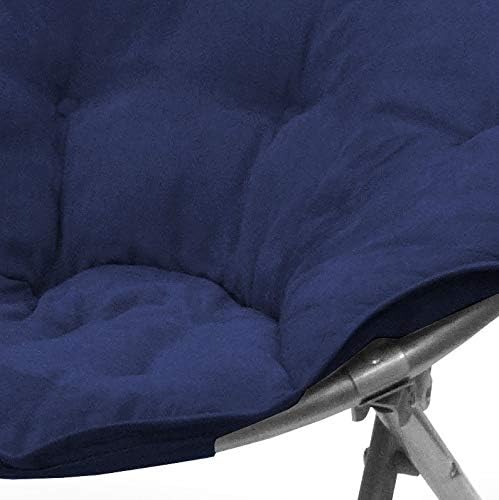 Urban Lifestyle Micro Suede Saucer Chair Adult Navy