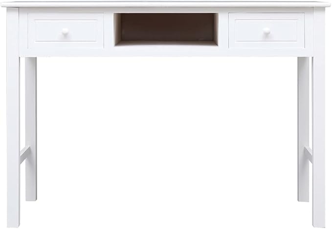 Computer DeskHome Office DeskStudy Writing Table for Home Office Modern Simple Style DeskWriting Desk White 43.3x17.7x29.9 Wood