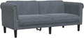 vidaXL Dark Gray Velvet 2-Seater Upholstered Loveseat - Comfortable Modern Couch with Supportive Legs for Living Room