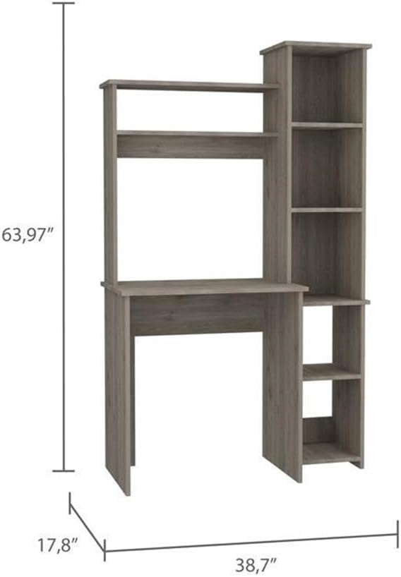 Tuhome Carell Furniture Modern Light Gray Engineered Wood Versalles Home Office Desk