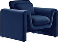 Modway EEI-6576-MID Waverly Performance Velvet Armchair Midnight Blue