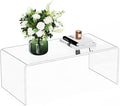 Acrylic Thick Coffee Table for Living Room. 34 Modern Minimalist Rectangular and Clear End Table.Easy to Clean and Safe Rounded Edges (16.9 D x 34.6 W x 14.6 H)