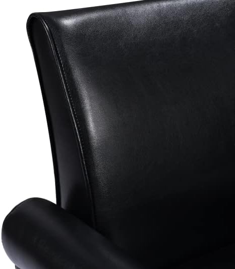 Accent Chairs Comfy Sofa Chair Armchair for Reading Living Room Bedroom OfficeWaiting Room PU Leather Black