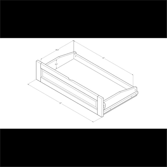 Kodiak Furniture Alamosa Full Size Futon Frame with Storage Drawers - Wood Sofa Sleeper Frame with Mattress Included in Linen Gray Color