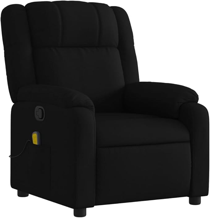 Floor Chair Arm Chair Living Room ChairsSleeper Sofa Massage Recliner Chair Black Fabricfor Apartment Living and Home Office