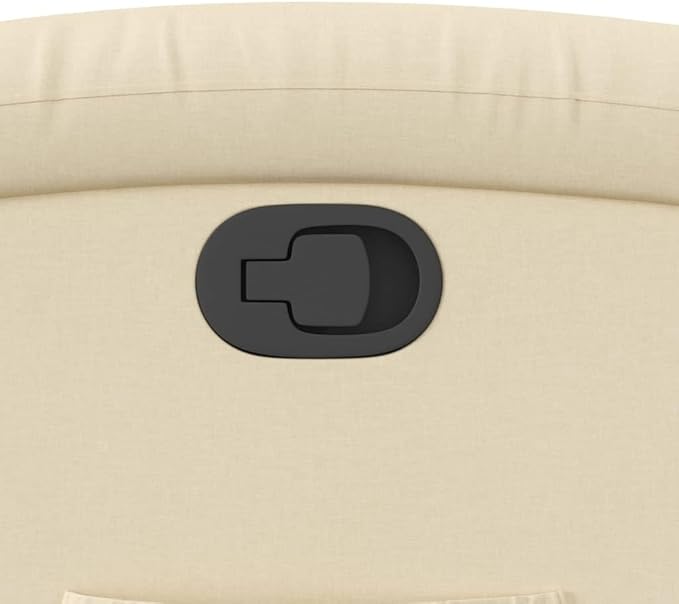 vidaXL Cream Recliner Chair with Adjustable Recline Armchair for Living Room Home Theater Smooth Fabric Supportive Single Sofa Reclining Comfortable Cushioned Upholstery Contemporary