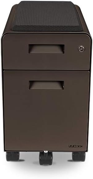 UPLIFTDESK Narrow 2-Drawer File Cabinet with Seat Rolling (Industrial Style)