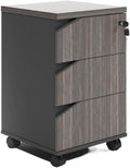 File Cabinets Wooden Under Desk File Cabinet Office Storage Data Sideboard with Locking Drawer Short File Storage Cabinets(Brown)