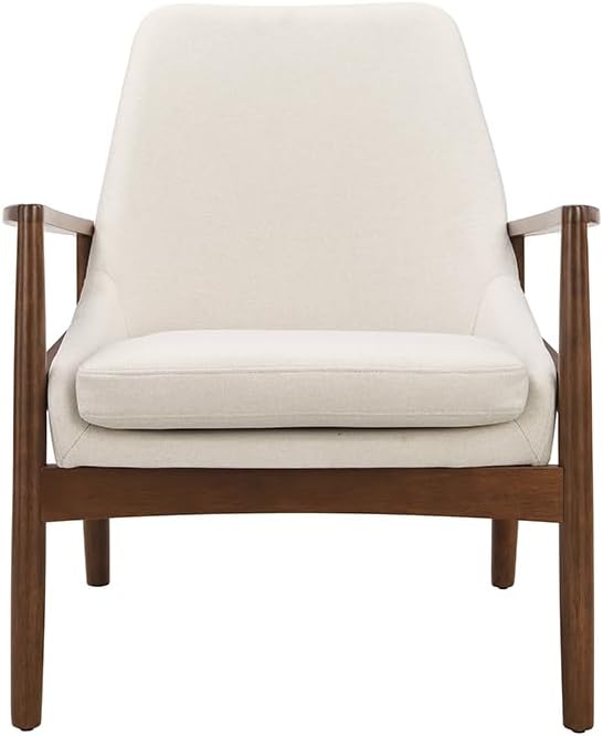 Accent Chair Mid Century Modern Armchair with with Solid Wood e Reading Leisure Chair with High Back for Living Room