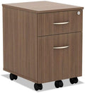 ALE Valencia Series Mobile Box &amp File Pedestal Modern Walnut