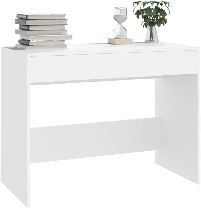 vidaXL Desk White 39.8x19.7x30.1 Chipboard