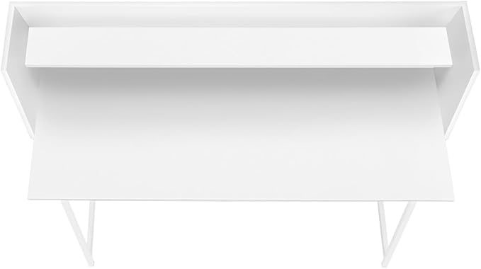 Computer Desk Home Office with Storage Shelves 48 Inch L Contemporary White
