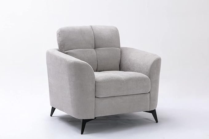 Light Gray Woven Fabric Chair 39 for a Cozy Addition to Your Living Room