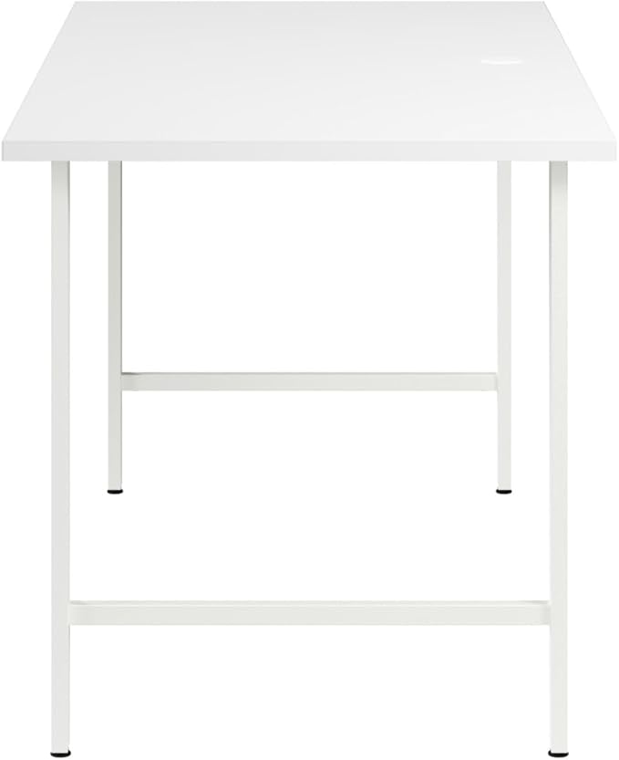 Bush Business Furniture Hustle 60W x 30D Computer Desk with Metal Legs in White Modular Office Table for Home and Professional Workspace