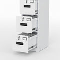 GarveeHome 4 Drawer Metal File Cabinet with Independent Locks Heavy Duty Steel Vertical Filing Cabinet for A4 Letter/Legal Size Locking Drawers for Home Office School White