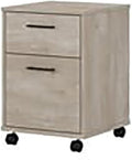 2 Drawer Mobile Pedestal in Washed Gray