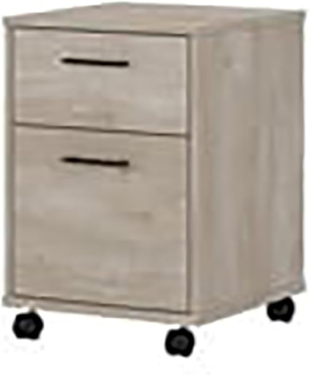 2 Drawer Mobile Pedestal in Washed Gray