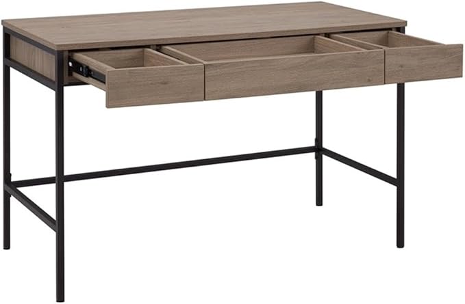 Evans 47.75'' Wide Rectangular Writing Desk in Antiqued Gray Oak