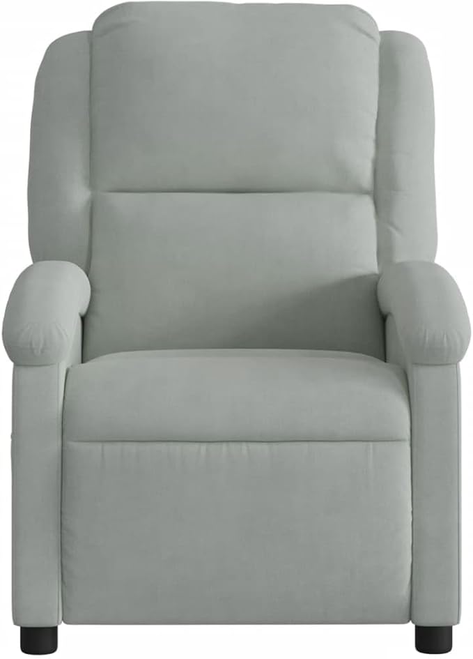 Floor Chair Arm Chair Living Room ChairsSleeper Sofa Massage Recliner Chair Light Gray Velvetfor Apartment Living and Home Office