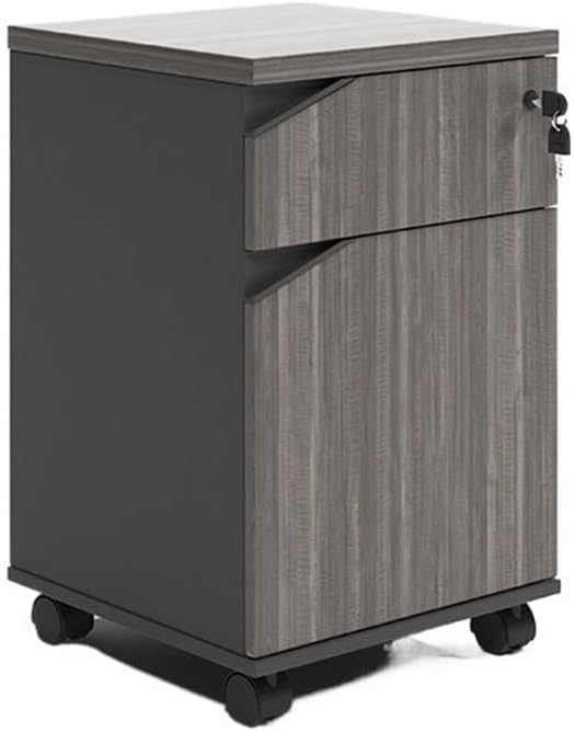 File Cabinets Office Cabinet Wooden Under Desk Filing Storage Data with Locking Drawer Short Sideboards File Storage Cabinets(Brown)