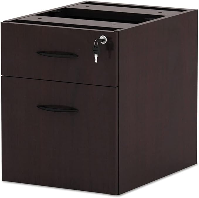 Alera Valencia Series 16 by 22 by 22-Inch 3/4 Box and File Pedestal Mahogany
