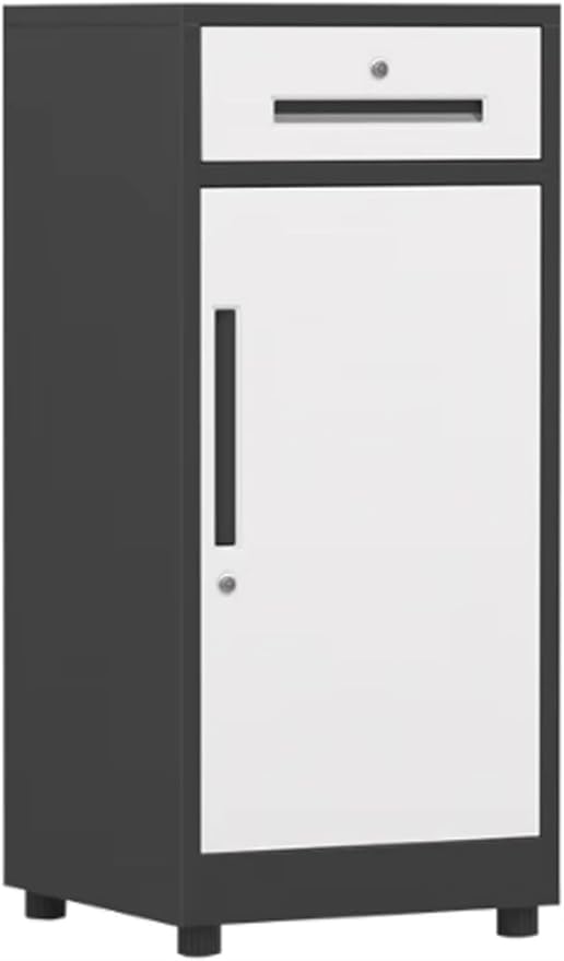File Cabinet File Cabinet with Lock 1 Drawers and 1 Door Storage Cabinet Locking Filing Cabinet(Color:Black)
