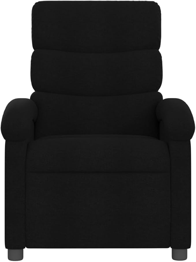 vidaXL Recliner Chair Black Fabric