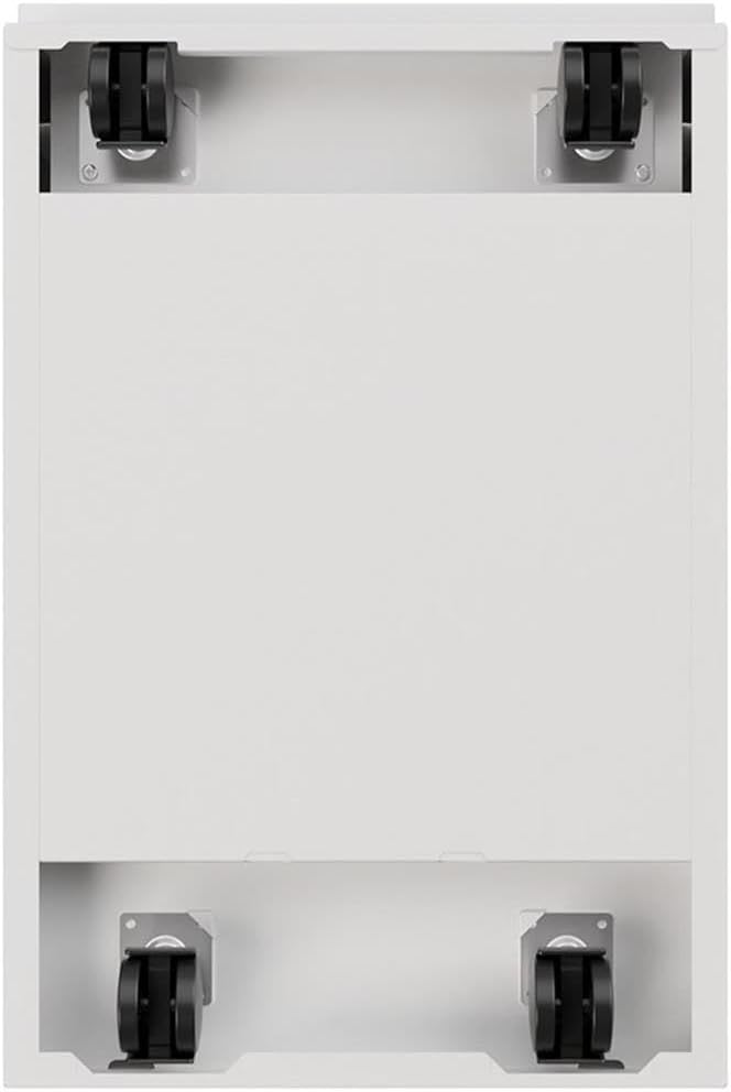 Scranton &amp Co 2 Drawer Mobile File Cabinet in White