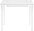 Acrylic Makeup DeskClear Computer DeskFree Standing Makeup Table with Drawer31.50 * 29.53 * 15.75 inch Modern Study Writing Table for Home Office