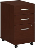 Scranton &amp Co 3 Drawer Mobile Pedestal in Mahogany