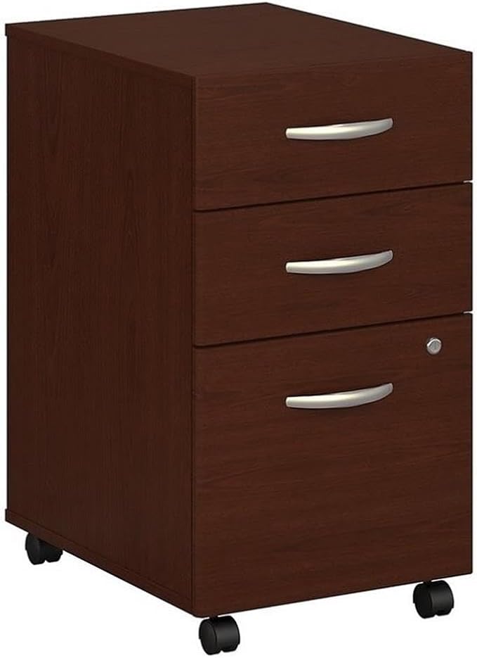 Scranton &amp Co 3 Drawer Mobile Pedestal in Mahogany