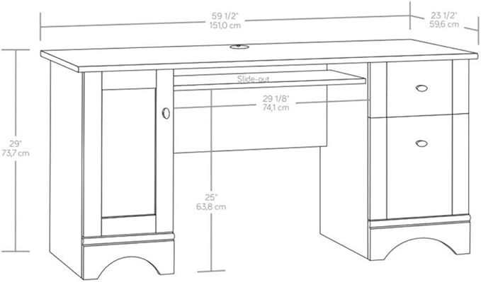 Sauder Miscellaneous Office Computer Desk with Drawers Timber Oak Finish