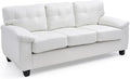 Glory Furniture Gallant Faux Leather Sofa in White