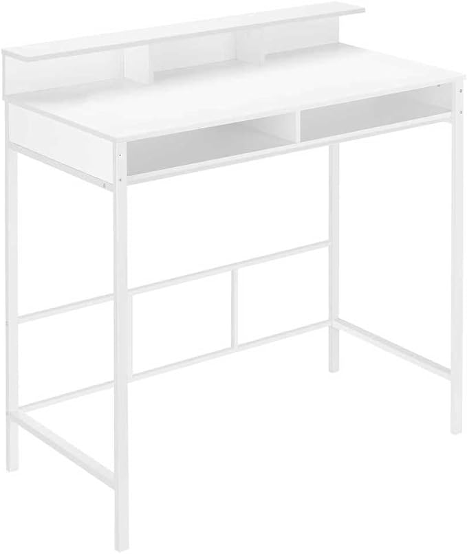 Computer Desk Standing Desk Home Office Organizer White