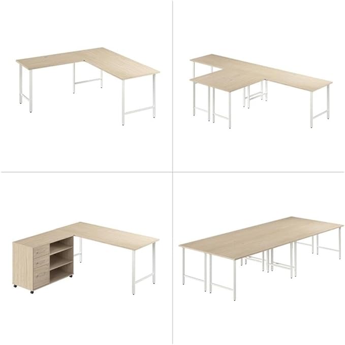 Bush Business Furniture Hustle 72W x 30D Computer Desk with Metal Legs in Natural Elm Modular Office Table for Home and Professional Workspace