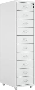 File Cabinet Tin Cabinet Storage Cabinet Under Desk Cabinet with Lock Mobile Drawer Cabinet 3/5 /6/8 /10 Drawers Storage Data Cabinet (Size : 10F)