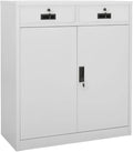 Office CabinetStorage Cabinet Steel Office Storage File Cabinet Storage Cabinet for Home Office Garage for Bedroom Living Room Light Gray 35.4x15.7x40.2 Steel