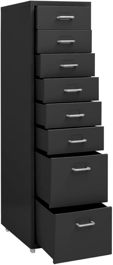 ELEFOCUS Furniture Set-Mobile File Cabinet Anthracite 28x41x109 cm Metal(Color:Default)