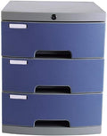 Desktop File Cabinet with Three Layer Storage Box Drawers and Lockable Nizer