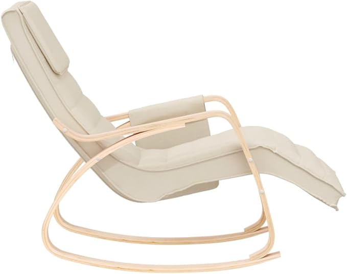 vidaXL Rocking Chair Cream
